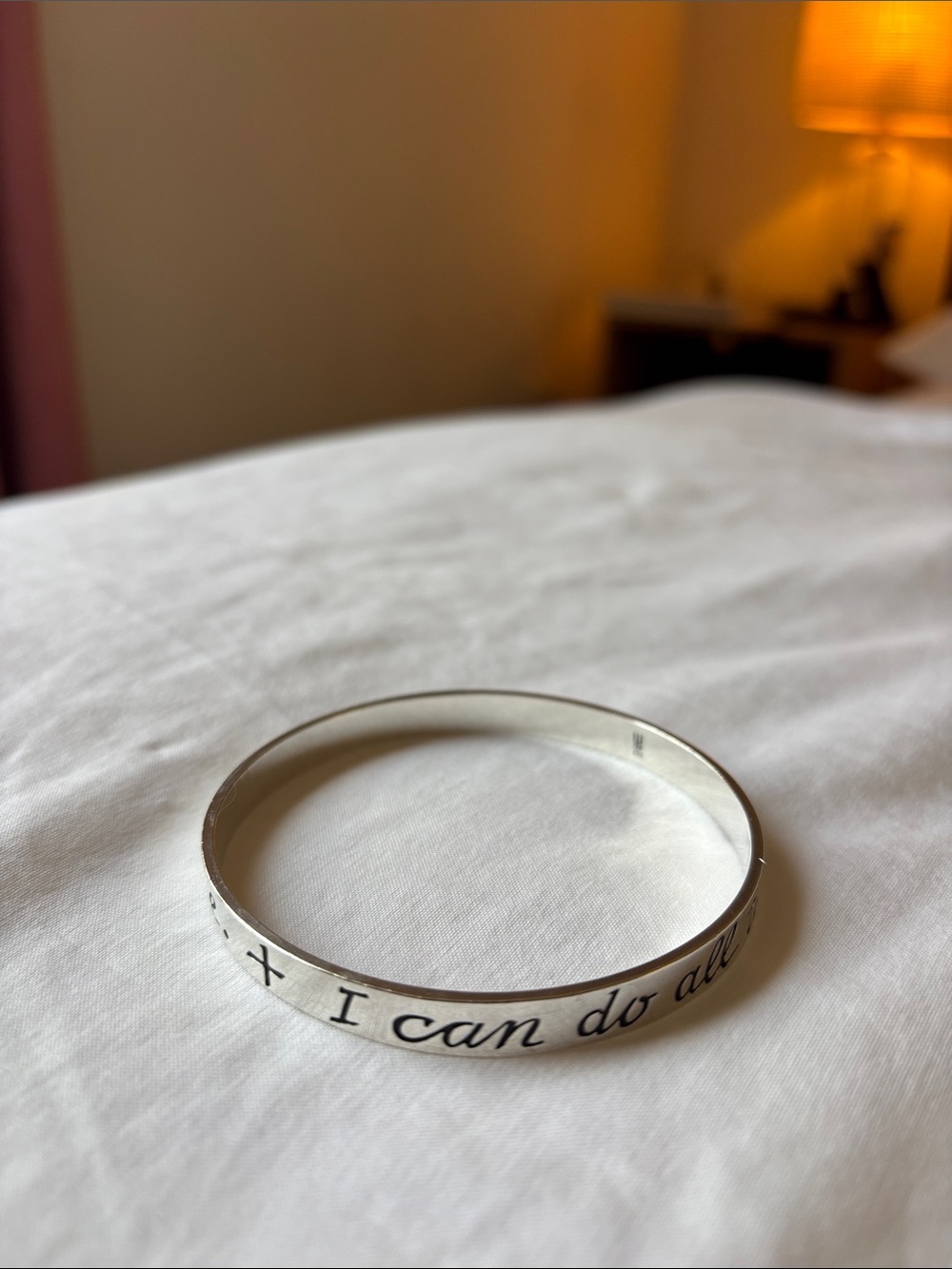 James Avery "I Can Do All Things in Him who strengthens me” silver bangle